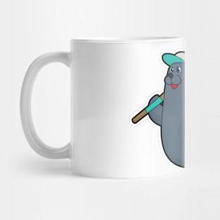 Seal at Hockey with Hockey stick Mug